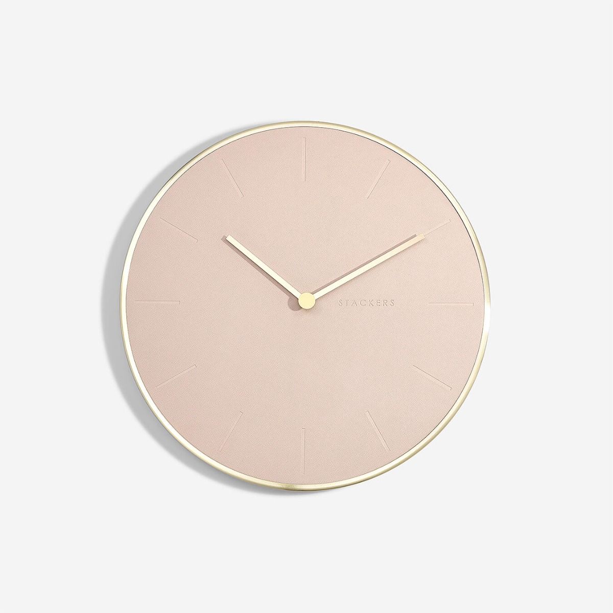Blush and Brushed Gold Wall Clock