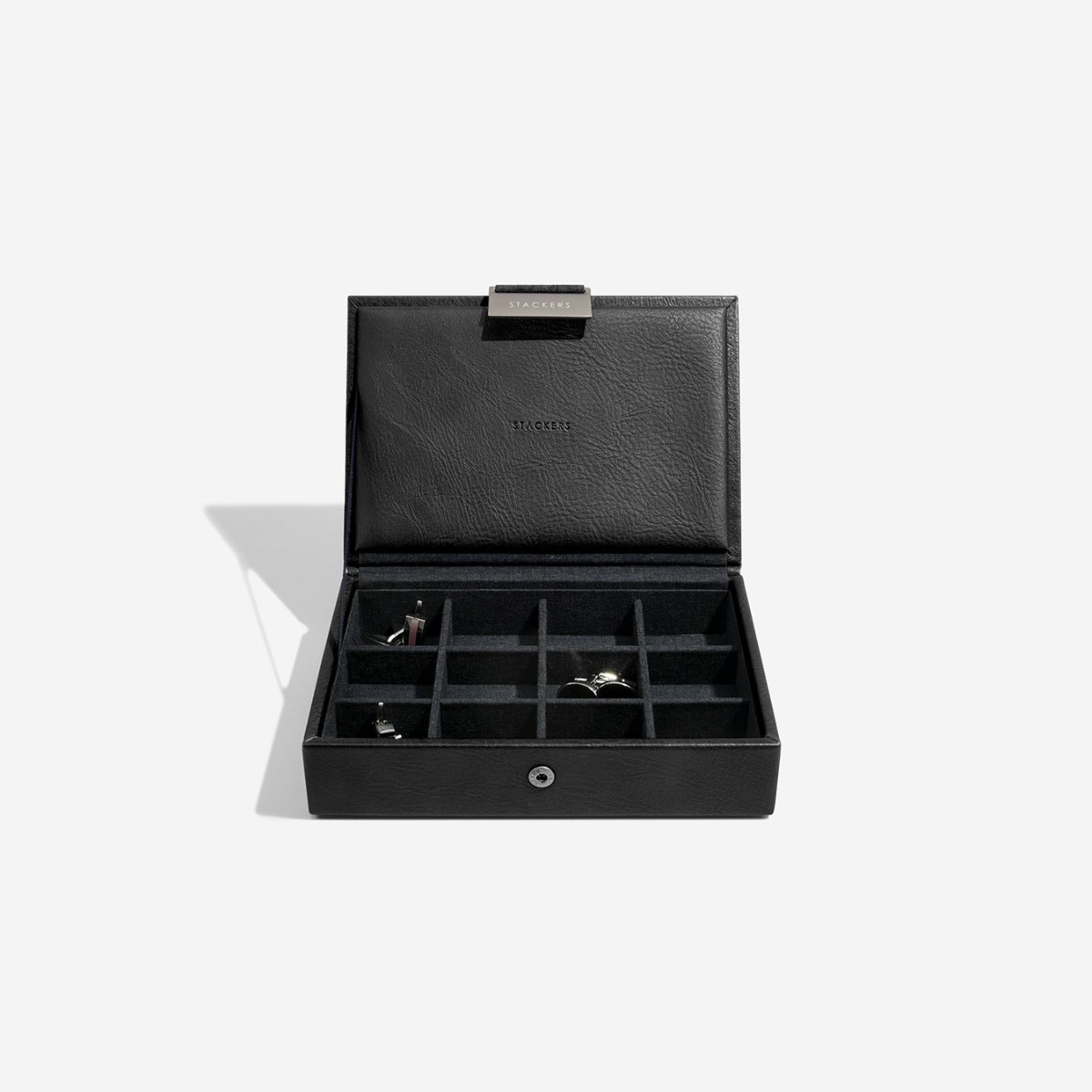 Black Lidded Mini Cufflink Box